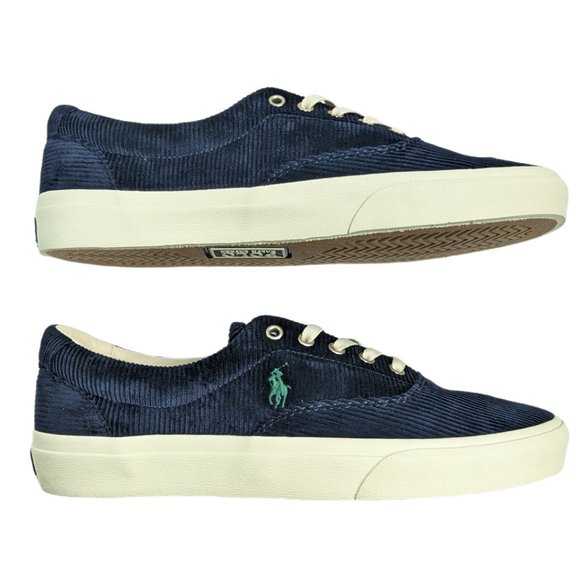 Polo Ralph Lauren Keaton Pony Blue Corduroy Sneaker Shoes Sz 11.5  NWOB - Picture 3 of 7